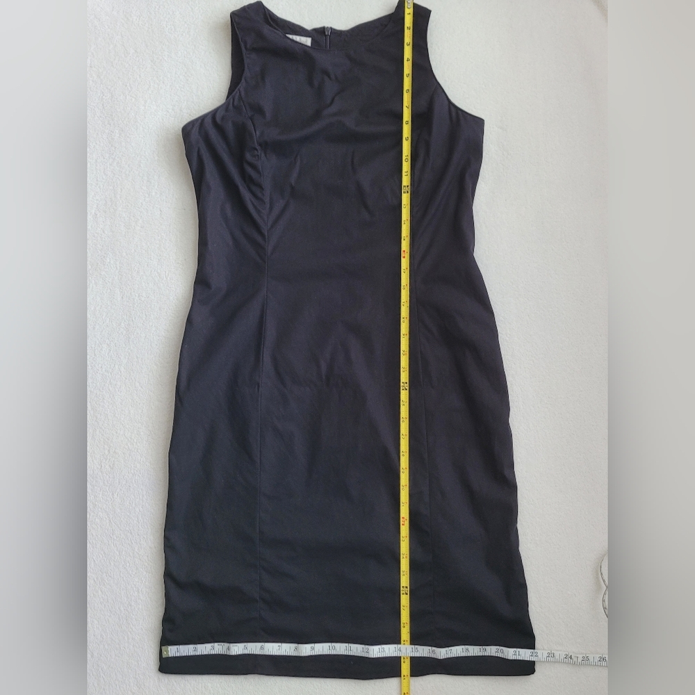 Y2K Sleeveless Cotton Stretch Dress EUC | Ladies 12 Black Jones New York - Picture 3 of 14